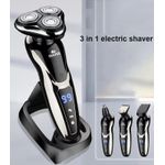 Ingrijire personala si Cosmetice - Aparate & accesorii ingrijire personala - Aparate de ras si tuns - Aparate de ras electrice - WAIKIL Aparat de ras electric 3 in 1, incarcare USB, reincarcabil, triplu lama, impermeabil pentru barbati - Infinity.ro