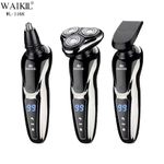 Ingrijire personala si Cosmetice - Aparate & accesorii ingrijire personala - Aparate de ras si tuns - Aparate de ras electrice - WAIKIL Aparat de ras electric 3 in 1, incarcare USB, reincarcabil, triplu lama, impermeabil pentru barbati - Infinity.ro