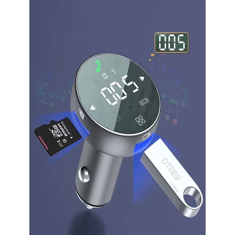 Auto si Moto - Electronice auto - Accesorii electronice auto - Modulator Car FM Transmitter USB 3.0 Bluetooth 5.0 HandsFree Touch Screen - Infinity.ro