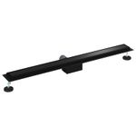 Casa si Gradina - Sanitare - Instalatii hidro - Tevi - 2 in 1 Drenaj pentru dus Negru 100 cm Otel inoxidabil 304 - Infinity.ro