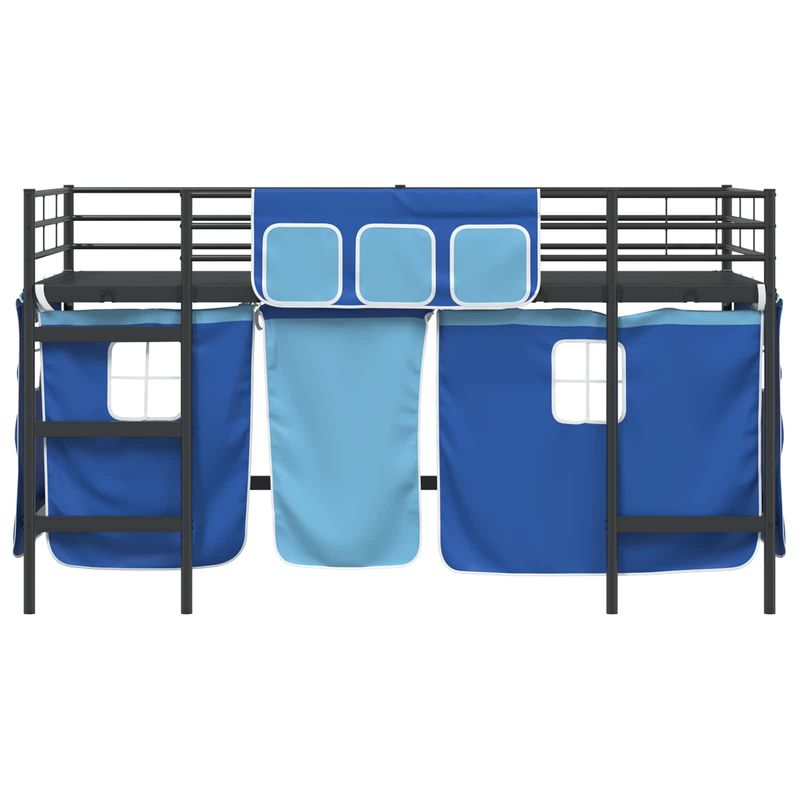 Casa si Gradina - Mobilier - Paturi si accesorii - Paturi - Cadru de Pat Pe Doua Niveluri pentru Copii cu Cortine - Infinity.ro