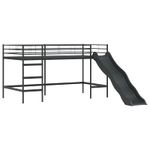Casa si Gradina - Mobilier - Paturi si accesorii - Paturi - Cadru de pat inalt pentru copii cu perdele, arc, tobogan, turn - Infinity.ro