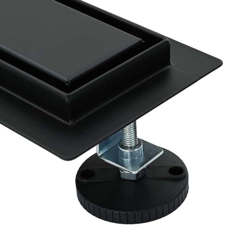 Casa si Gradina - Sanitare - Instalatii hidro - Tevi - 2 in 1 Drenaj pentru dus Negru 100 cm Otel inoxidabil 304 - Infinity.ro