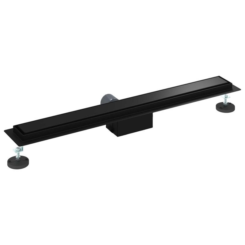 Casa si Gradina - Constructii - Materiale constructii - Sisteme de scurgere - 2 in 1 Drenaj pentru dus Negru 70 cm Otel inoxidabil 304 - Infinity.ro