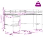 Casa si Gradina - Mobilier - Paturi si accesorii - Paturi - Cadru de Pat Pe Doua Niveluri pentru Copii cu Cortine - Infinity.ro