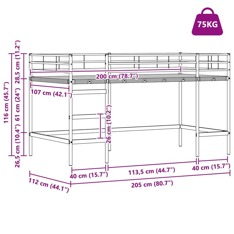 Casa si Gradina - Mobilier - Paturi si accesorii - Paturi - Cadru de Pat Pe Doua Niveluri pentru Copii cu Cortine - Infinity.ro