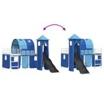 Casa si Gradina - Mobilier - Paturi si accesorii - Paturi - Cadru de pat inalt pentru copii cu perdele, arc, tobogan, turn - Infinity.ro