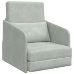 Casa si Gradina - Mobilier - Canapele si coltare - Canapele - Canapea Plianta cu Pat Gri deschis 65 x 80 x 83 cm Catifea - Infinity.ro