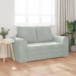 Casa si Gradina - Mobilier - Canapele si coltare - Canapele - Canapea Plianta cu Pat Gri deschis 148 x 71 x 83 cm Catifea - Infinity.ro