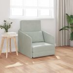 Casa si Gradina - Mobilier - Canapele si coltare - Canapele - Canapea Plianta cu Pat Gri deschis 65 x 80 x 83 cm Catifea - Infinity.ro