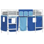 Casa si Gradina - Mobilier - Paturi si accesorii - Paturi - Cadru de Pat Pe Doua Niveluri pentru Copii cu Cortine - Infinity.ro