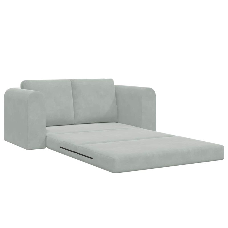 Casa si Gradina - Mobilier - Canapele si coltare - Canapele - Canapea Plianta cu Pat Gri deschis 148 x 71 x 83 cm Catifea - Infinity.ro