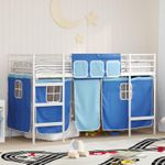Casa si Gradina - Mobilier - Paturi si accesorii - Paturi - Cadru de Pat Pe Doua Niveluri pentru Copii cu Cortine - Infinity.ro