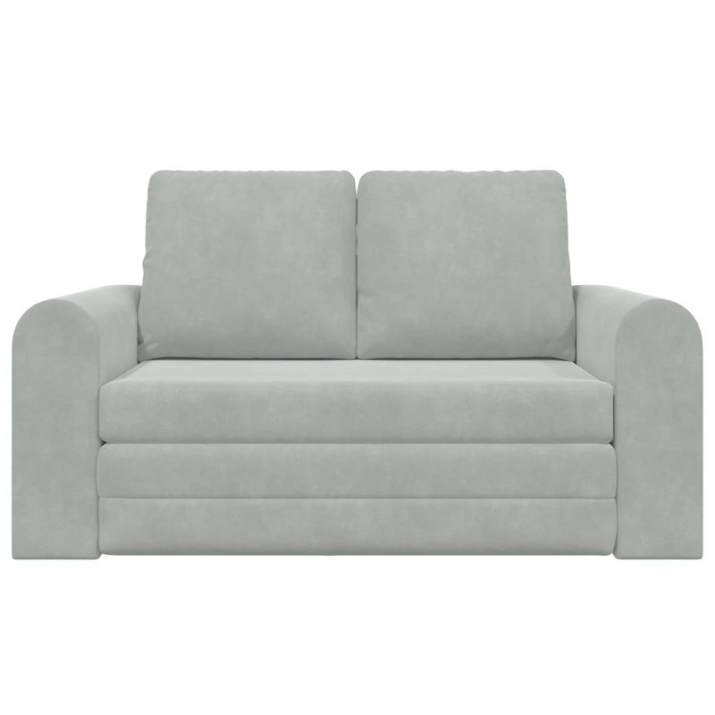 Casa si Gradina - Mobilier - Canapele si coltare - Canapele - Canapea Plianta cu Pat Gri deschis 148 x 71 x 83 cm Catifea - Infinity.ro