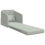 Casa si Gradina - Mobilier - Canapele si coltare - Canapele - Canapea Plianta cu Pat Gri deschis 65 x 80 x 83 cm Catifea - Infinity.ro