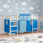 Casa si Gradina - Mobilier - Paturi si accesorii - Paturi - Cadru de Pat Pe Doua Niveluri pentru Copii cu Cortine - Infinity.ro