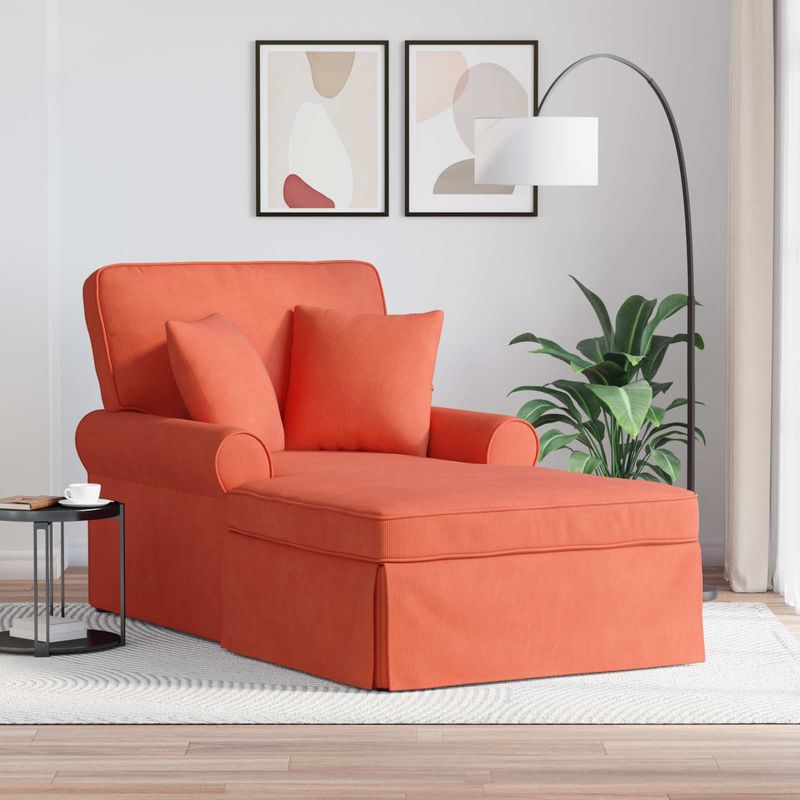 Casa si Gradina - Mobilier - Scaune si fotolii - Fotolii - Fotoliu cu fusta Rosu portocalie 91 x 157 x 91 cm - Infinity.ro