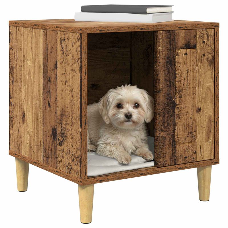 Petshop - Accesorii petshop - Culcusuri si custi - Custi interior si exterior - Casa pentru caini Lemn vechi 44 x 42 x 49 cm Lemn compozit - Infinity.ro