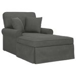 Casa si Gradina - Mobilier - Scaune si fotolii - Fotolii - Fotoliu cu fusta cu perna Gri inchis 91 x 157 x 91 cm - Infinity.ro