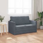 Casa si Gradina - Mobilier - Canapele si coltare - Canapele - Canapea Plianta cu Pat Gri inchis 124 x 71 x 78 cm Catifea - Infinity.ro