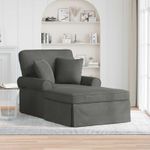Casa si Gradina - Mobilier - Scaune si fotolii - Fotolii - Fotoliu cu fusta cu perna Gri inchis 91 x 157 x 91 cm - Infinity.ro