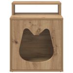 Petshop - Accesorii petshop - Culcusuri si custi - Custi interior si exterior - Casa pentru pisici Stejar artizanal 42,5 x 40 x 53,5 cm - Infinity.ro
