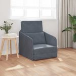 Casa si Gradina - Mobilier - Canapele si coltare - Canapele - Canapea Plianta cu Pat Gri inchis 65 x 80 x 83 cm Catifea - Infinity.ro