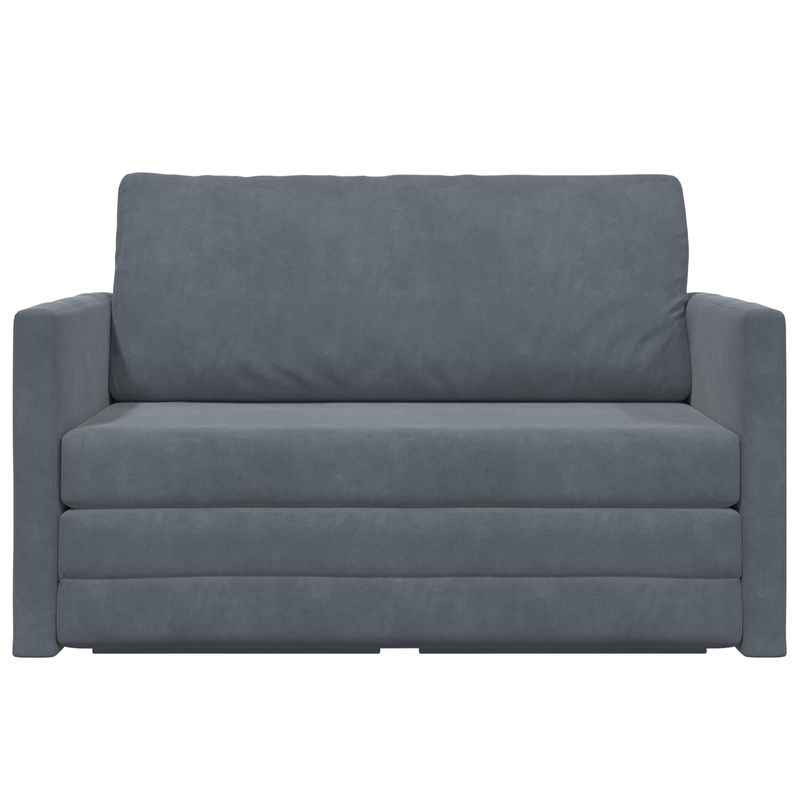 Casa si Gradina - Mobilier - Canapele si coltare - Canapele - Canapea Plianta cu Pat Gri inchis 124 x 71 x 78 cm Catifea - Infinity.ro