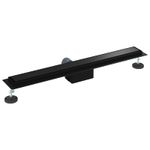 Casa si Gradina - Constructii - Materiale constructii - Sisteme de scurgere - 2 in 1 Drenaj pentru dus Negru 80 cm Otel inoxidabil 304 - Infinity.ro