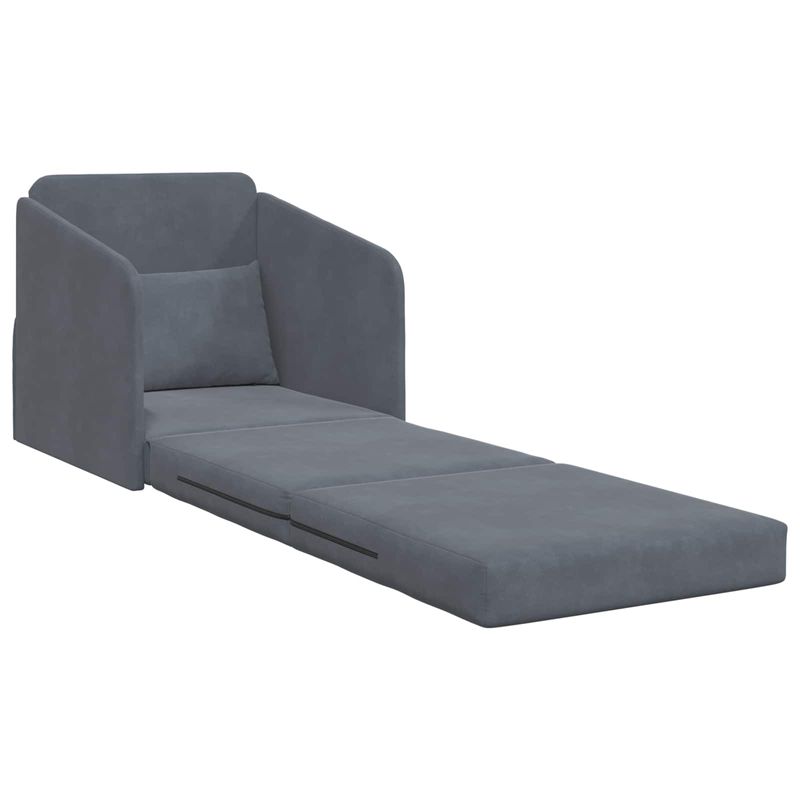 Casa si Gradina - Mobilier - Canapele si coltare - Canapele - Canapea Plianta cu Pat Gri inchis 65 x 80 x 83 cm Catifea - Infinity.ro