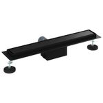 Casa si Gradina - Constructii - Materiale constructii - Sisteme de scurgere - 2 in 1 Drenaj pentru dus Negru 60 cm Otel inoxidabil 304 - Infinity.ro