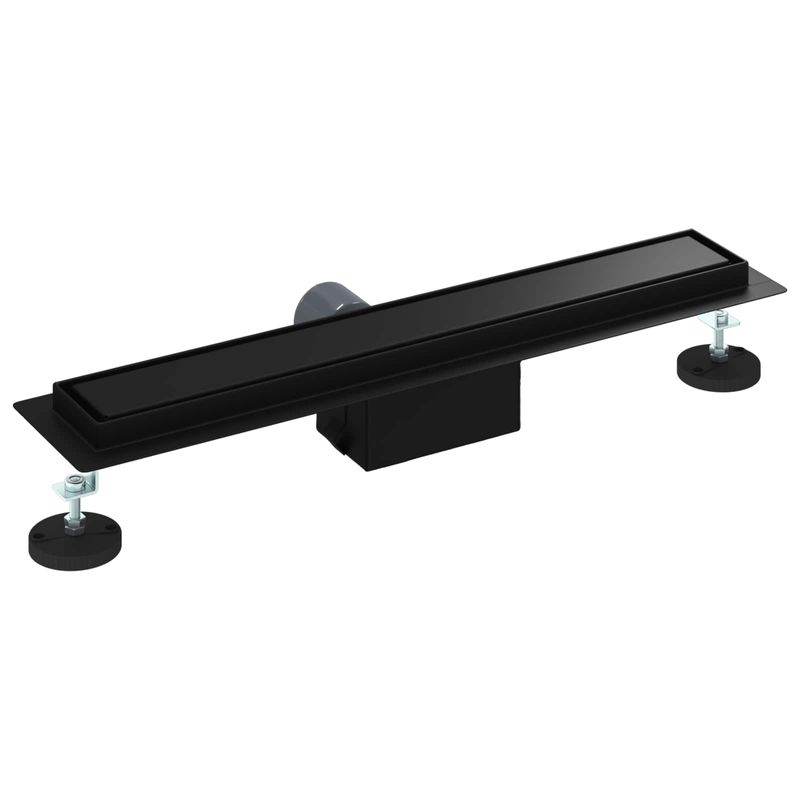 Casa si Gradina - Constructii - Materiale constructii - Sisteme de scurgere - 2 in 1 Drenaj pentru dus Negru 60 cm Otel inoxidabil 304 - Infinity.ro