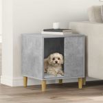 Petshop - Accesorii petshop - Culcusuri si custi - Custi interior si exterior - Casa pentru caini Beton 44 x 42 x 49 cm Lemn compozit - Infinity.ro