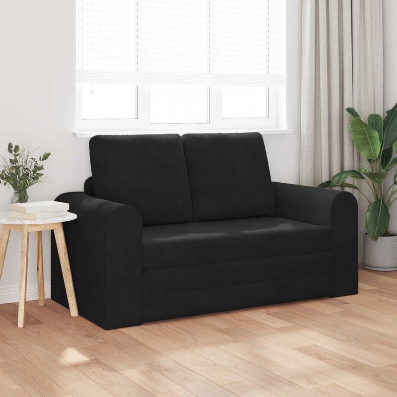 Casa si Gradina - Mobilier - Canapele si coltare - Canapele - Canapea Plianta cu Pat Negru 148 x 71 x 83 cm Catifea - Infinity.ro