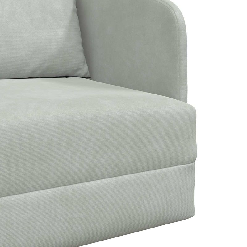 Casa si Gradina - Mobilier - Canapele si coltare - Canapele - Canapea Plianta cu Pat Gri deschis 65 x 80 x 83 cm Catifea - Infinity.ro