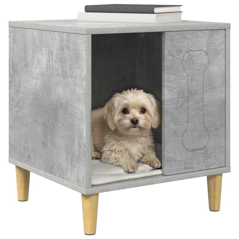 Petshop - Accesorii petshop - Culcusuri si custi - Custi interior si exterior - Casa pentru caini Beton 44 x 42 x 49 cm Lemn compozit - Infinity.ro