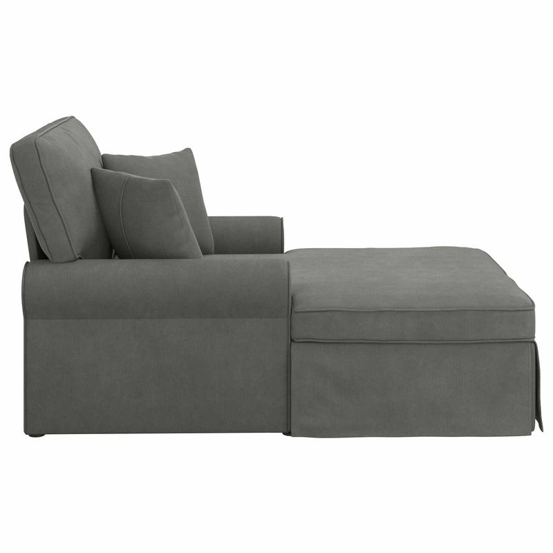 Casa si Gradina - Mobilier - Scaune si fotolii - Fotolii - Fotoliu cu fusta cu perna Gri inchis 91 x 157 x 91 cm - Infinity.ro