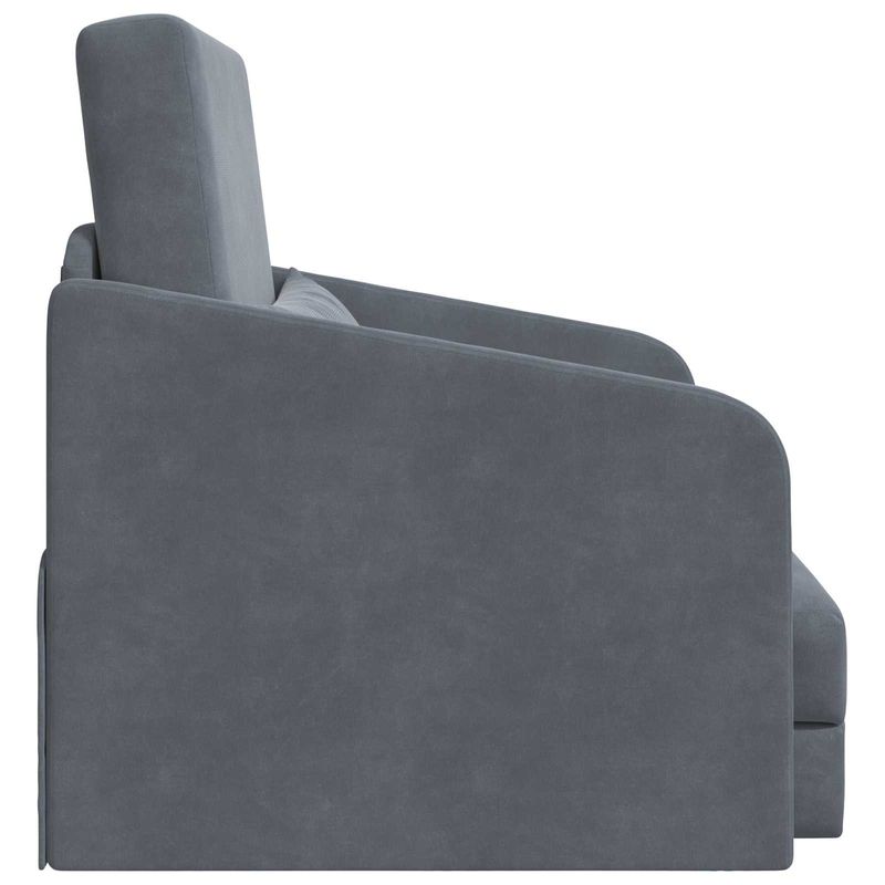 Casa si Gradina - Mobilier - Canapele si coltare - Canapele - Canapea Plianta cu Pat Gri inchis 65 x 80 x 83 cm Catifea - Infinity.ro