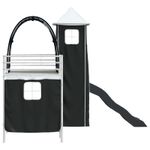 Casa si Gradina - Mobilier - Paturi si accesorii - Paturi - Cadru de pat inalt pentru copii cu perdele, arc, tobogan, turn - Infinity.ro