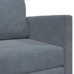 Casa si Gradina - Mobilier - Canapele si coltare - Canapele - Canapea Plianta cu Pat Gri inchis 124 x 71 x 78 cm Catifea - Infinity.ro