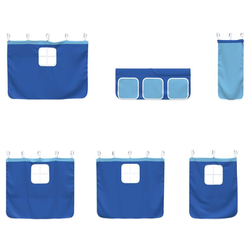 Casa si Gradina - Mobilier - Paturi si accesorii - Paturi - Cadru de Pat Pe Doua Niveluri pentru Copii cu Cortine - Infinity.ro