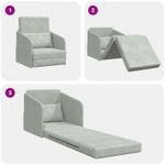 Casa si Gradina - Mobilier - Canapele si coltare - Canapele - Canapea Plianta cu Pat Gri deschis 65 x 80 x 83 cm Catifea - Infinity.ro