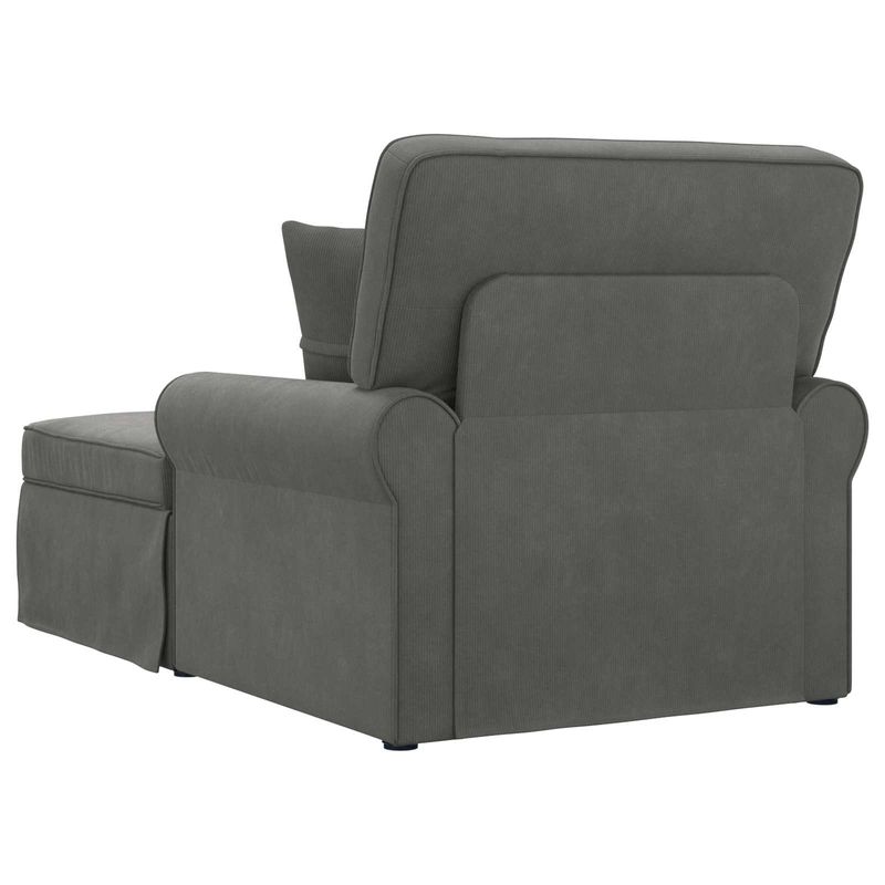 Casa si Gradina - Mobilier - Scaune si fotolii - Fotolii - Fotoliu cu fusta cu perna Gri inchis 91 x 157 x 91 cm - Infinity.ro