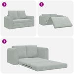 Casa si Gradina - Mobilier - Canapele si coltare - Canapele - Canapea Plianta cu Pat Gri deschis 148 x 71 x 83 cm Catifea - Infinity.ro