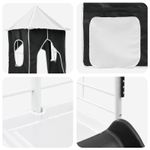 Casa si Gradina - Mobilier - Paturi si accesorii - Paturi - Cadru de pat inalt pentru copii cu perdele, arc, tobogan, turn - Infinity.ro