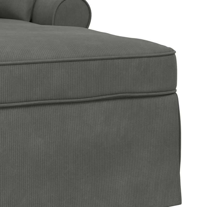 Casa si Gradina - Mobilier - Scaune si fotolii - Fotolii - Fotoliu cu fusta cu perna Gri inchis 91 x 157 x 91 cm - Infinity.ro