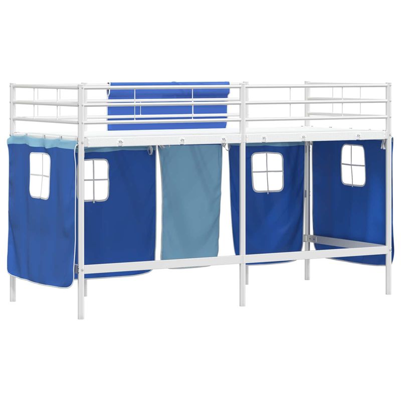 Casa si Gradina - Mobilier - Paturi si accesorii - Paturi - Cadru de Pat Pe Doua Niveluri pentru Copii cu Cortine - Infinity.ro