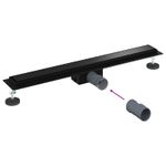 Casa si Gradina - Constructii - Materiale constructii - Sisteme de scurgere - 2 in 1 Drenaj pentru dus Negru 80 cm Otel inoxidabil 304 - Infinity.ro