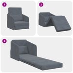 Casa si Gradina - Mobilier - Canapele si coltare - Canapele - Canapea Plianta cu Pat Gri inchis 65 x 80 x 83 cm Catifea - Infinity.ro