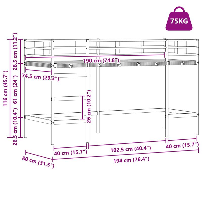 Casa si Gradina - Mobilier - Paturi si accesorii - Paturi - Cadru de Pat Pe Doua Niveluri pentru Copii cu Cortine - Infinity.ro